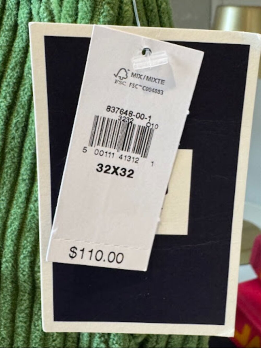 Gap x Sean Wotherspoon Embroidered Corduroy Pants Bright Pesto Green NWT 32x32 - Picture 8 of 11